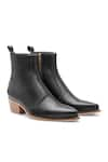 Shop_IVRAH_Black Jordan High Rise Leather Boots _Online_at_Aza_Fashions