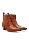 Shop_IVRAH_Brown Jordan Shaded High Rise Boots _Online_at_Aza_Fashions