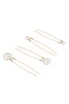 Buy_Hair Drama Co_Off White Pearl Embellished Hair Pins - Set 12 _Online_at_Aza_Fashions