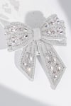 Buy_Hair Drama Co_Silver Crystal Embellished Hair Bow _at_Aza_Fashions