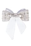 Shop_Hair Drama Co_Silver Crystal Embellished Hair Bow _at_Aza_Fashions