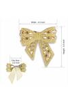 Shop_Hair Drama Co_Gold Crystal Studded Hair Bow _Online_at_Aza_Fashions