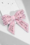 Buy_Hair Drama Co_Pink Crystal Embellished Hair Bow Barrette Clip _at_Aza_Fashions