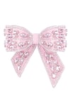 Hair Drama Co_Pink Crystal Embellished Hair Bow Barrette Clip _Online_at_Aza_Fashions