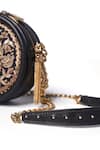 Anita Dongre_Black Embroidery Symphony Of Blooms Crossbody Bag_Online_at_Aza_Fashions