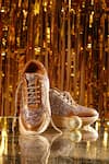 Buy_Sole Mates by Palak_Brown Sparkling Sequined Sneakers _at_Aza_Fashions