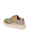 Buy_Sole Mates by Palak_Gold Floral Applique Embroidered Sneakers _Online_at_Aza_Fashions