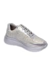 Buy_Sole Mates by Palak_Silver Spark Glitter Pattern Sneakers _Online_at_Aza_Fashions