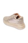 Sole Mates by Palak_Gold Quilted Pyramid Sneakers _Online_at_Aza_Fashions