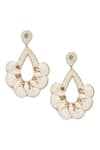 Buy_Samyukta Singhania_White Bead Aloha Embellished Drop Earrings _at_Aza_Fashions