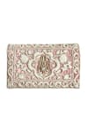 Buy_Kokommo_Pink Zardosi Adelina And Pearl Work Clutch _at_Aza_Fashions