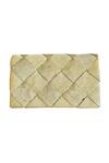 Buy_Kokommo_Gold Aari Thread Cistella Basketweave Handwoven Clutch _at_Aza_Fashions