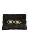 Buy_Kokommo_Black Cutdana Artem Embroidered Clutch _at_Aza_Fashions