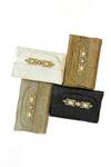 Shop_Kokommo_Gold Cutdana Artem Flora Embroidered Clutch _at_Aza_Fashions