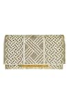 Buy_Kokommo_Gold Beads Chiara Celtic Embellished Clutch _at_Aza_Fashions