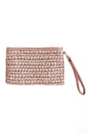 Buy_Kokommo_Pink Hand Embroidery Paros Pearl Clutch _at_Aza_Fashions