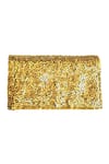 Buy_Kokommo_Gold Hand Embroidery Anemone Wrap Clutch _at_Aza_Fashions