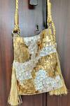 Buy_Kokommo_Gold Embroidery The Klimt Bag _at_Aza_Fashions