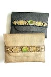 Buy_Kokommo_Black Embellished The Alessia Clutch _at_Aza_Fashions