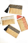 Shop_Kokommo_Peach Textured The Mariah Hand Woven Clutch _at_Aza_Fashions