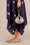 Buy_Ampm_Silver Esther Tear Drop Shaped Bag _at_Aza_Fashions