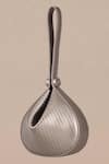 Shop_Ampm_Silver Esther Tear Drop Shaped Bag _at_Aza_Fashions
