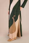 Shop_AMPM_Green Rose Silk Colour-blocked Jacket Round Amida And Tunic Set _Online_at_Aza_Fashions