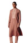 Shop_Mrunalini Rao_Pink Linen Embroidery Resham Ditya Florin Butta Kurta With Pant _at_Aza_Fashions