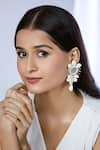 Buy_Samyukta Singhania_White Beads Love Affair Shell Embellished Earrings 