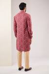 Shop_Rabani & Rakha_Red Georgette Printed Pichwai Kurta With Pant _at_Aza_Fashions