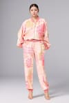 Buy_Pankaj & Nidhi_Multi Color Printed Floral Collar Jacket And Jogger Pant Set _at_Aza_Fashions