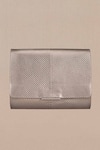 Buy_Ampm_Silver Embroidery Zehra Metallic Linear Pattern Clutch _at_Aza_Fashions