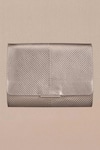 Buy_Ampm_Silver Embroidery Zehra Metallic Linear Pattern Clutch _Online