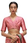 Buy_Mimamsaa_Pink Satin Silk Woven Danda Neana Weave Pattern Saree 