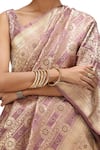 Shop_Mimamsaa_Purple Satin Silk Woven Floral Jaal Ryna Bridal Saree _at_Aza_Fashions