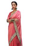 Buy_Mimamsaa_Pink Tissue, Silk Embroidery Veena Floral Brocade Border Saree 