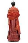 Shop_Mimamsaa_Red Tissue Silk Embroidered Sequin Amala Scallop Hem Dupatta _at_Aza_Fashions
