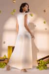 Shop_Amrood_Off White Satin Solid Glass Neck Front Tie Up Jumpsuit _at_Aza_Fashions