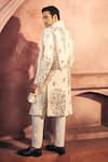 Alaya Advani_Off White Polyester Viscose Blend Indonesia Floral Sherwani Jacket Set _Online_at_Aza_Fashions