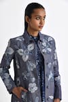 Buy_Payal Pratap_Blue Chambrey Linen Embroidered Floral Collared Modica Jacket _Online_at_Aza_Fashions