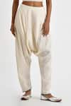 Buy_Payal Pratap_Off White Malkha Cotton Solid Tivas Zouave Draped Pant _Online_at_Aza_Fashions