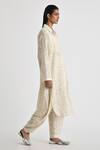 Payal Pratap_Off White Chanderi Solid Petra Embroidered Cowl Pant _Online_at_Aza_Fashions