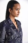 Buy_Payal Pratap_Blue Linen Satin Printed Bandhani Lapel Collar Floral Jacket _Online_at_Aza_Fashions