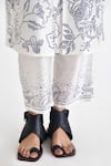 Buy_Payal Pratap_Ivory Silk Printed Bandhani Mandarin Collar Iaroki Floral Vine Tunic With Pant _Online_at_Aza_Fashions