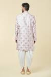 Shop_Arihant Rai Sinha_Pink Kurta Silk Embroidered Sequin Thread And Peshwari Pant Set _at_Aza_Fashions
