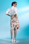 Shop_Gazab by Miku Kumar_White Shirt Cotton Printed Moulin Rouge Romance Paris Solid With Draped Skirt _at_Aza_Fashions