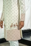 Buy_Soniya G_Ivory Turkish Jacquard Woven Floral Zardozi Embroidered Sherwani Set _Online_at_Aza_Fashions