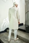 Buy_Soniya G_Ivory Turkish Jacquard Woven Floral Zardozi Embroidered Sherwani Set 