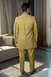 Shop_Soniya G_Gold Silk Velvet Embroidery Thread Paisley Jodhpuri Jacket And Sherwani Set _at_Aza_Fashions