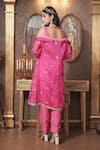 Buy_Surabhi Arya_Pink Crop Top And Pant Mul Chanderi Embroidery Gota Patti Blossom Jacket & Set 